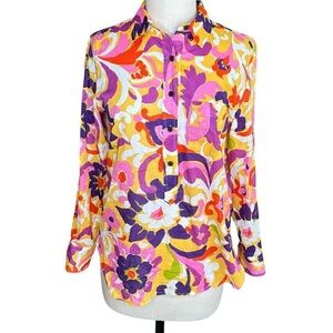 Colorful Floral Button Down Shirt